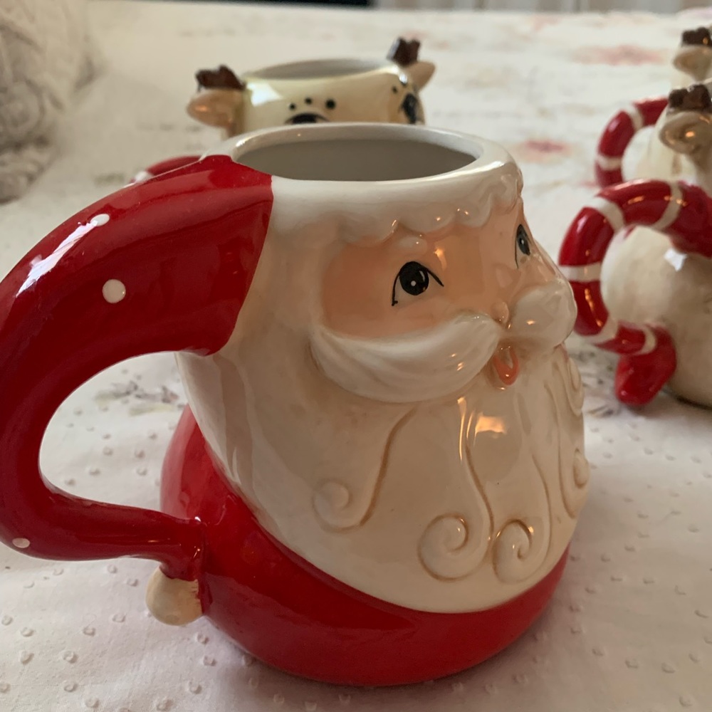 Johanna Parker Santa and his Reindeer mugs